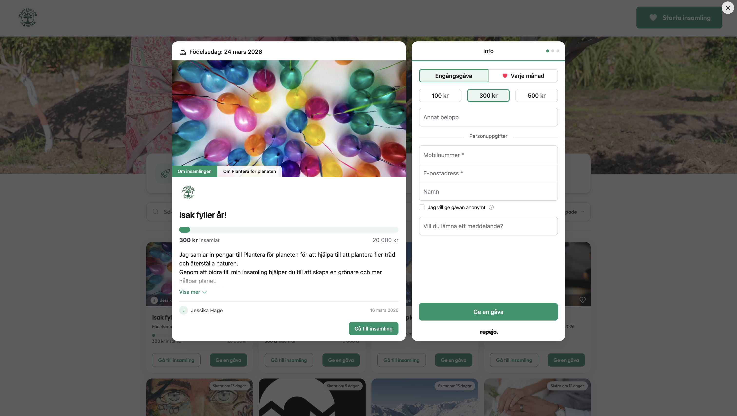 P2P kampanjmodal